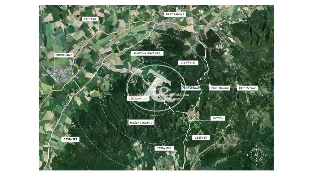 Lesné pozemky - Topoľčany - Ješkova Ves o výmere 20ha