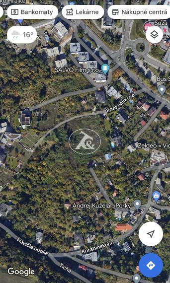 PREDAJ NÁDHERNÉHO POZEMKU SO VŠETKÝMI INŽ. SIEŤAMI A CESTOU, HRADNÝ KOPEC, PRVOSIENKOVA UL