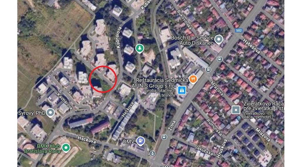 Prenájom parkovacieho státia v Rači - Kadnárová