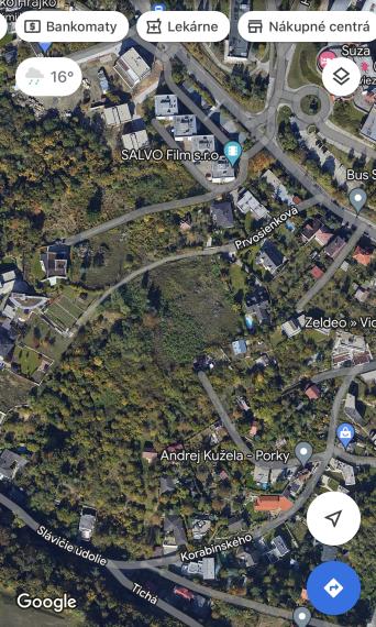 PREDAJ NÁDHERNÉHO POZEMKU SO VŠETKÝMI INŽ. SIEŤAMI A CESTOU, HRADNÝ KOPEC, PRVOSIENKOVA UL