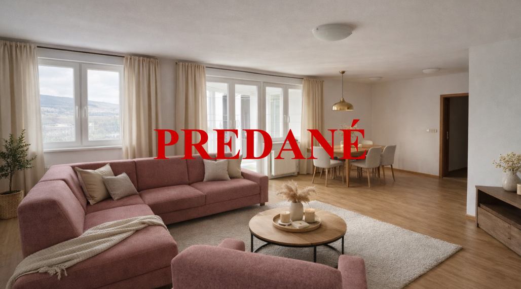 Pohodlné rodinné bývanie: Priestranný 3-izbový byt s potenciálom 4 izieb na predaj v Lamači na Bakošovej ul.