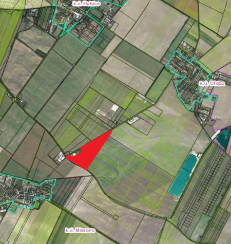 Pozemok zaradený v ÚP na výrobu a sklady